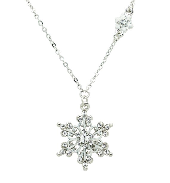 Snowflake Necklace for Girls Delicate and Dainty Snowflake Necklace for Women Sterling Silver Snowflake Necklace 18 inches