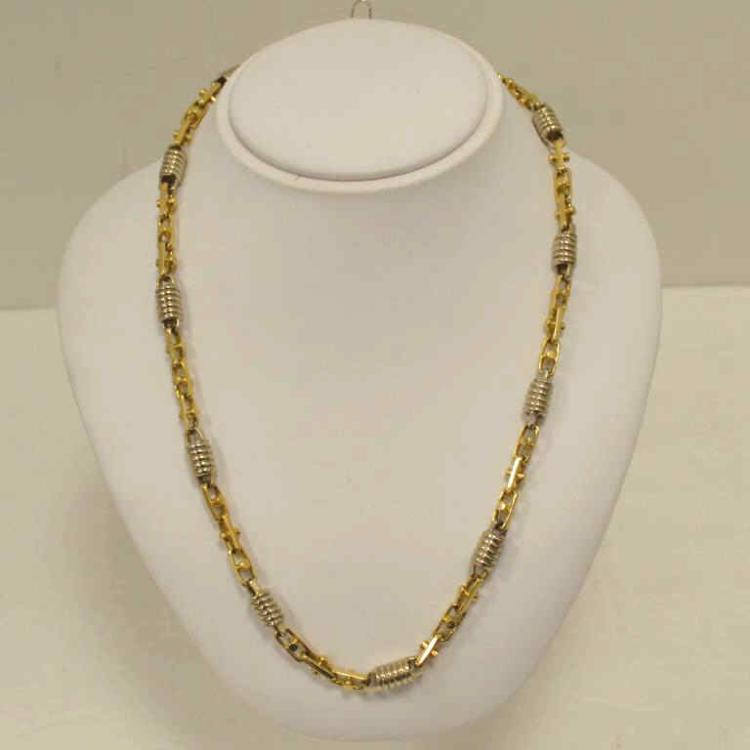 Barrel link gold sale chain