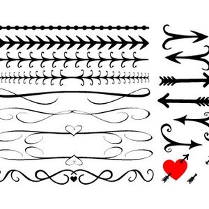 DIY wedding invites, Line boarders, Elegant lines, Fancy boarders, Scrolled lines, scroll boarder Arrows, Boarder art, download clipart
