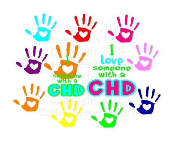 I Love Someone With A Chd Clip Art Chd Clipart Congenital Etsy