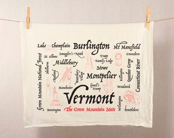 Vermont Icons Flour Sack Towel