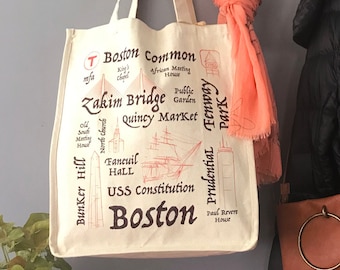 Boston Icons Tote Bag