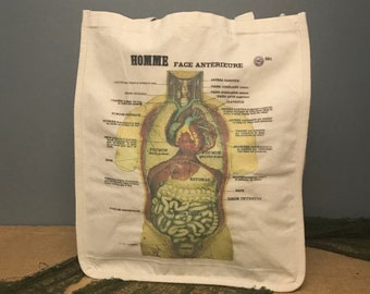 Glow in the Dark Halloween Anatomy "Body Bag" Tote Bag (Limited Quantities)