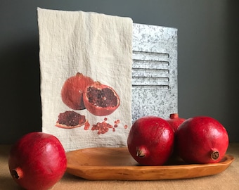 Winter Pomegranate Flour Sack Towel