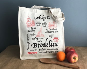 Brookline (MA) Icons Tote Bag