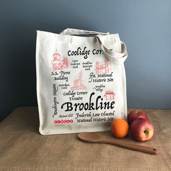 Brookline (MA) Icons Tote Bag
