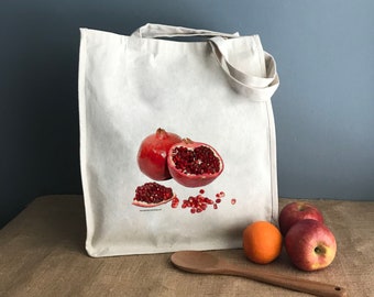 Winter Pomegranate Tote Bag