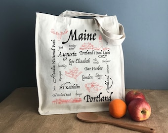 Maine Icons Tote Bag