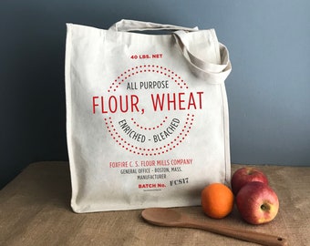 Vintage Brand Flour, Wheat Tote Bag