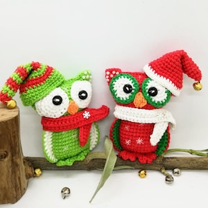 Amigurumi Pattern Christmas Owl, in PDF