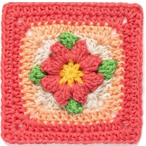 Granny Square Pattern. Spring Square, Granny Square Crochet Pattern