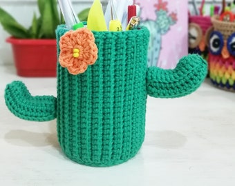 Cactus cubre frascos, patrón de Crochet en archivo PDF