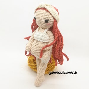 Amigurumi-Muster zum Basteln einer schwangeren Eva. PDF-Datei
