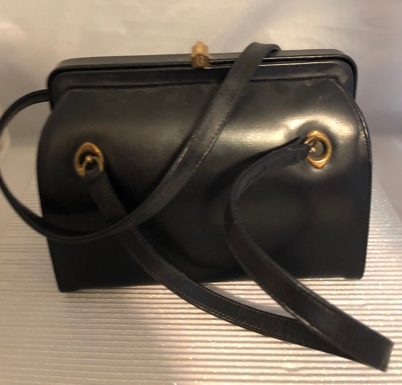 Vintage Pocketbooks Gifts for Her Christmas Gift Altman Mirror Coblentz Origina Black Leather Purse with Change Purse and B 1950/'s Rare