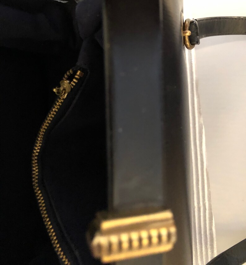 Vintage Pocketbooks Gifts for Her Christmas Gift Altman Mirror Coblentz Origina Black Leather Purse with Change Purse and B 1950/'s Rare