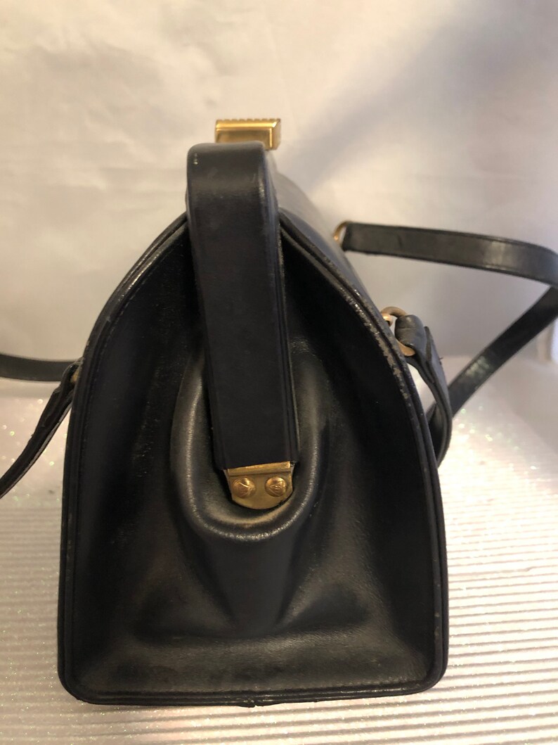 Vintage Pocketbooks Gifts for Her Christmas Gift Altman Mirror Coblentz Origina Black Leather Purse with Change Purse and B 1950/'s Rare