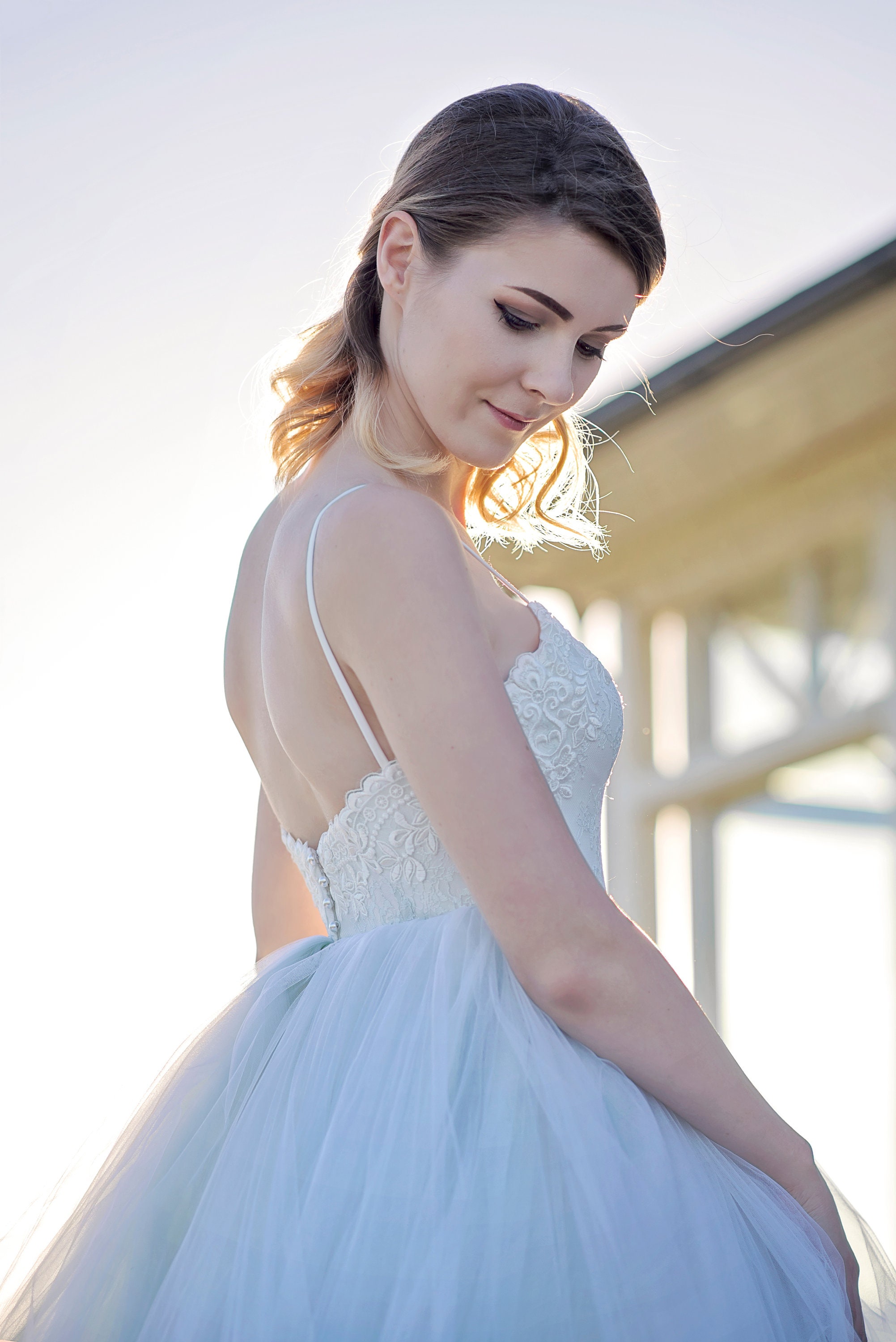 Custom Color Wedding Dress, Tulle Wedding Dress, Tulle Bridal Gown ...