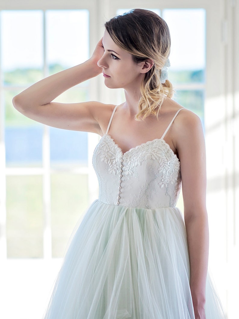 Custom Color Wedding Dress, Tulle Wedding Dress, Tulle Bridal Gown ...