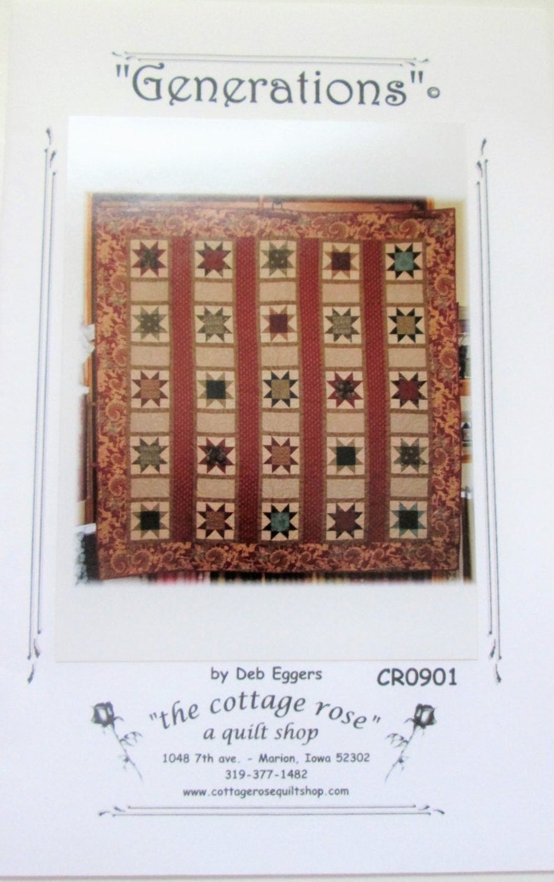 Generations Quilt Pattern by the Cottage Rose Quilt Shop Etsy