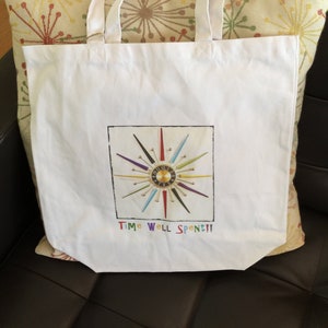 Color Me Mid Century Clock Tote!! Time Well Spent!!