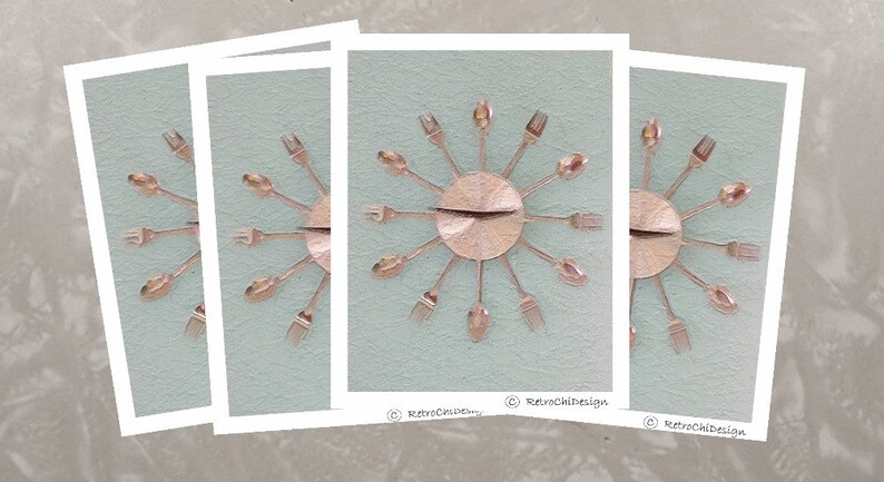 Mid Century Atomic Note Cards 6 Pack - Etsy