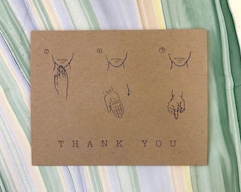 Sign Language Thank You *Single* Card
