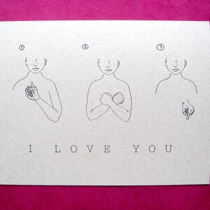 Sign Language I Love You Cards
