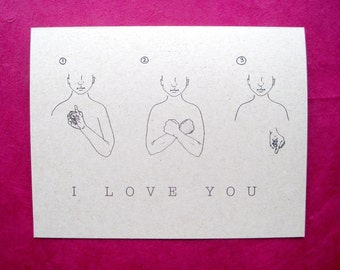 Sign Language I Love You *Single* Card
