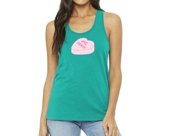 Bye Felicia Conversation Heart Women's Racerback Tank