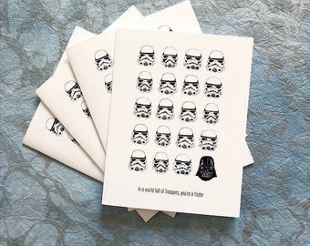 Storm Trooper and Darth Vader Notecard Set