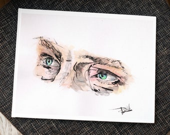 Benedict Cumberbatch Eyes Watercolour [PRINT]
