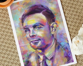 Alan Turing Birthday 2021 Digital Portrait [PRINT]