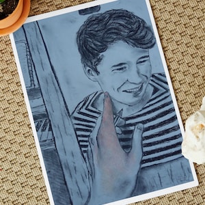 Drawing Dan - Charcoal and Coloured Pencil [PRINT]
