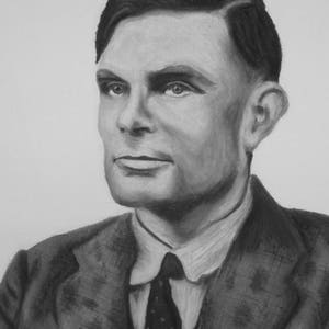 Alan Turing Pastel [PRINT] - Etsy