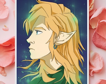 Link - Tears of the Kingdom - Digital Portrait [PRINT]