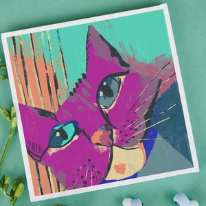 Abstract Cat PRINT image 1