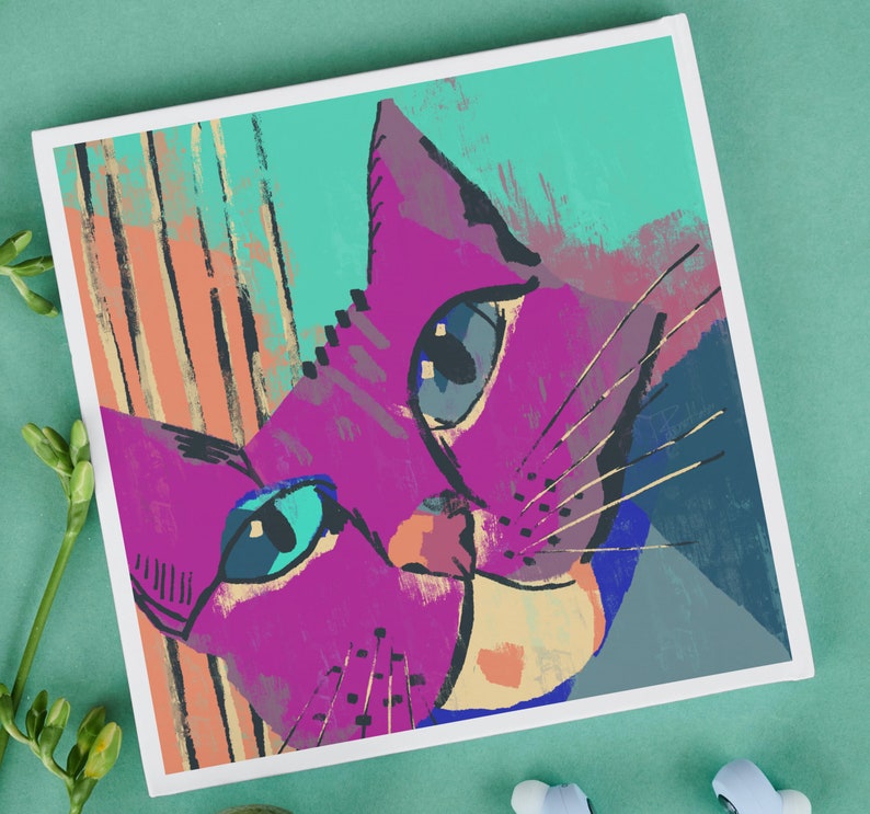 Abstract Cat PRINT image 1