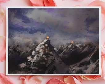 Beacons Scene - LOTR - Digital Painting [PRINT]