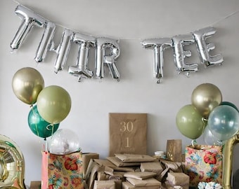 Thir Tee Thirty Balloons Birthday Letters Anniversary Balloons Party