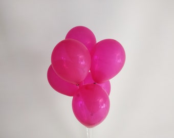 Hot Pink Balloons Bouquet 21st 30th Brithday  Balloons Bridal Shower Decor Mint Blush Wedding Decor