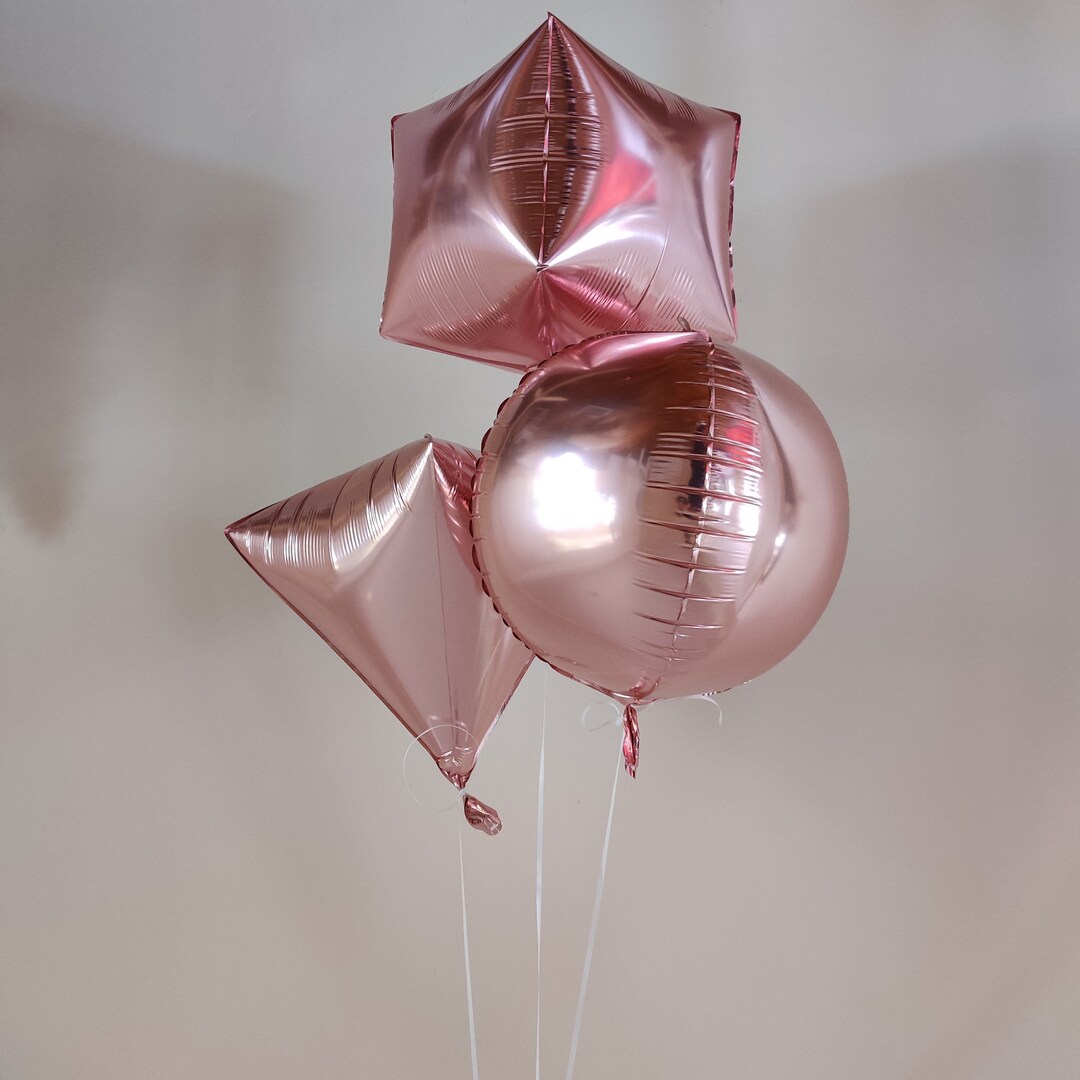 Rose Gold 24 Balloon Orbz Diamond Cube, Rose Gold Bouquet - Etsy