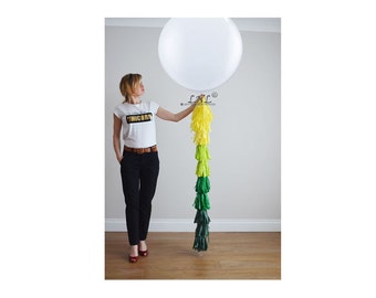 FIESTA Ombre Balloon Tail Garland Kit HUGE 36" inch 3' Feet Balloon Round Shape Latex  Latex Balloon Wedding Decor