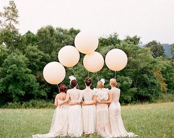 Set of 6 Peach Blush HUGE 36" inch Balloon Latex Round Balloons Big Latex Balloon Wedding Wedding Decor & Party Balloon Supplies