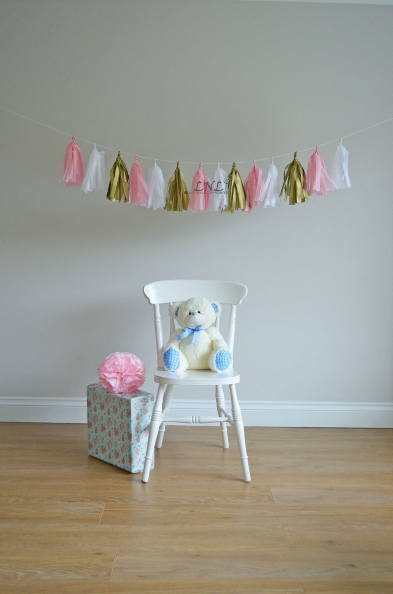 Custom Garland Style Paper Tassel Garland Tissue Tassel Garland Tassels image 3