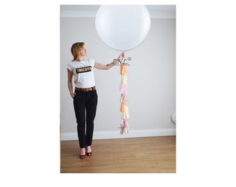 Blush Peach,Pink, Champagne,Ivory Balloon Tail Garland Kit HUGE 36" inch 3' Feet Balloon Round Shape Latex  Latex Balloon Wedding Decor