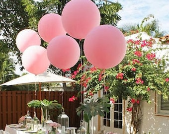 Set of 6 Pink HUGE 36" inch Balloon Latex Balloons Big Latex Balloon Wedding Wedding Decor & Party Balloon Supplies