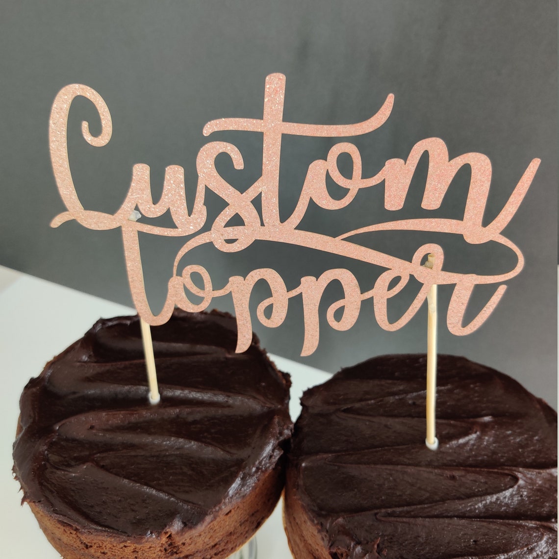 Custom Cake Topper Any Words Cake Topper gold Glitter Etsy UK