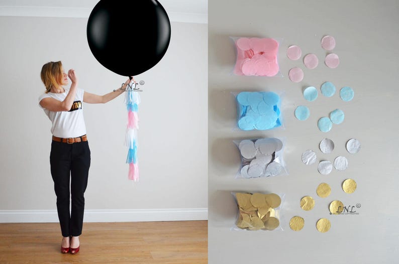 Gender Reveal Ballon Riesen 36 Zoll 3 Fuß Ballon enthüllen Partyballon Pop Babyparty Jungen oder Mädchen-Partydekor Bild 1