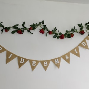 Bridesmaids Banner / Banner Burlap Hessian / Hen Do Engagement Rustic Wedding / Will you be my bridesmaid Decor