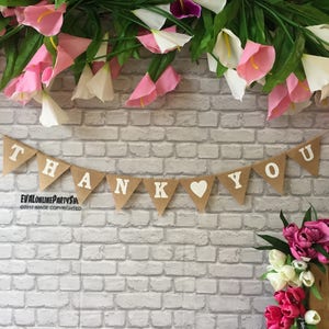 Thank You Bunting Banner Rustic Wedding